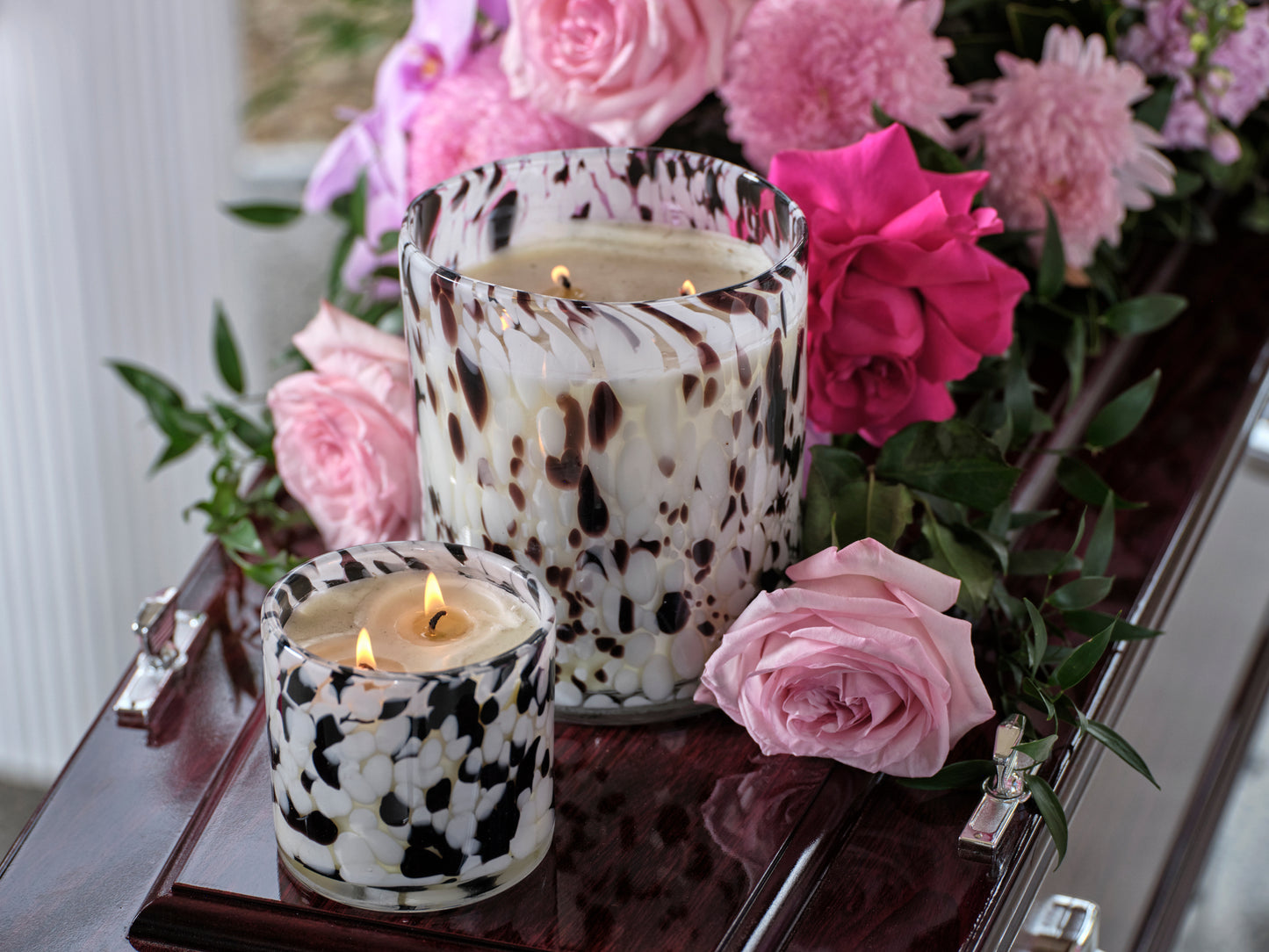 Deluxe Pink Casket Arrangement