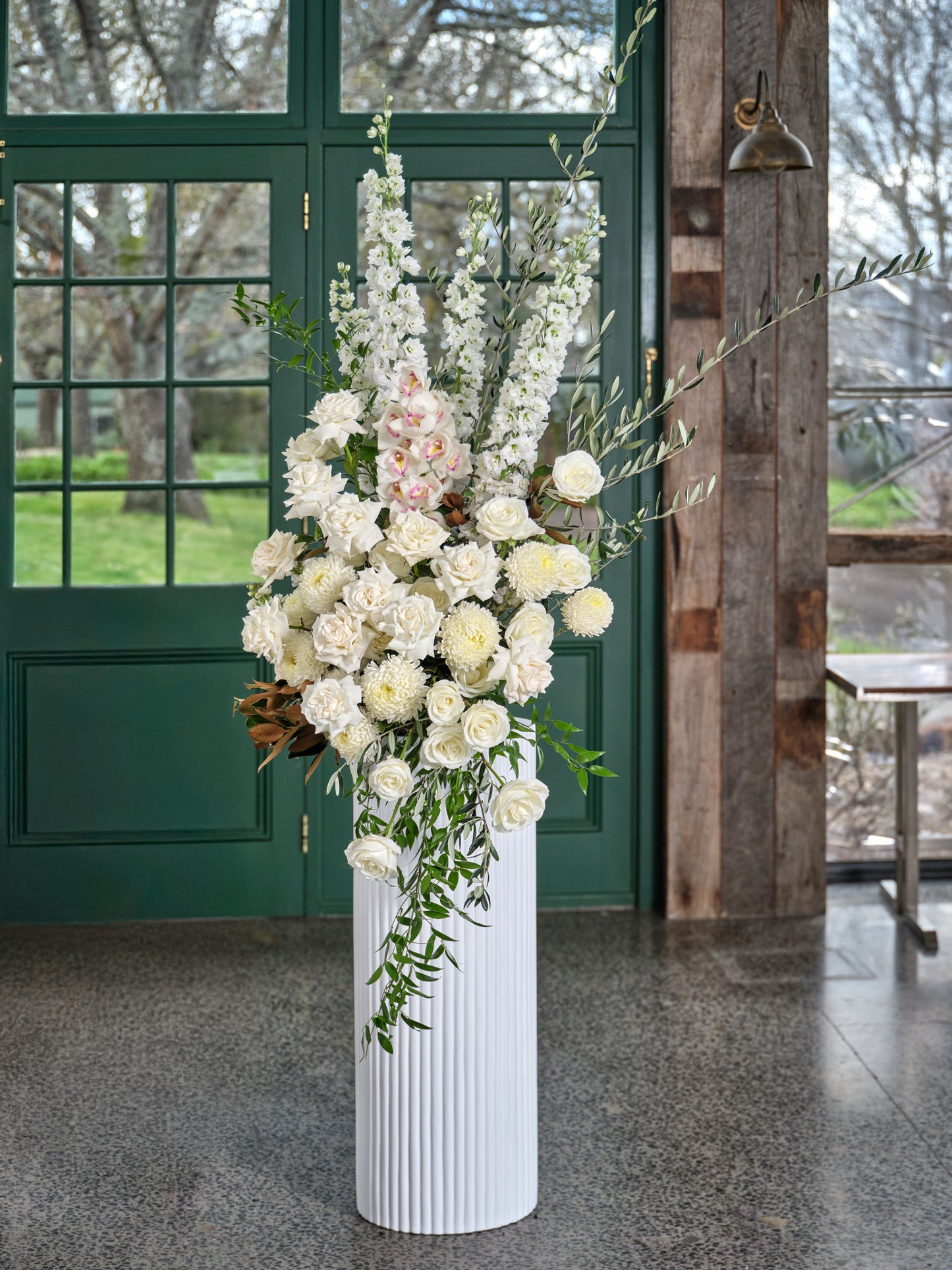 White Plinth Arrangement