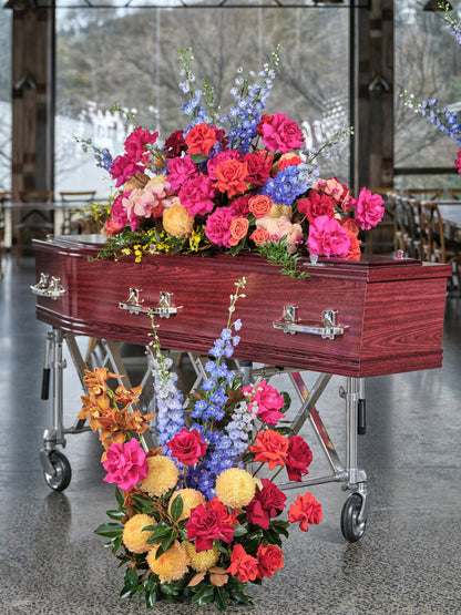 Deluxe Bright Casket Arrangement