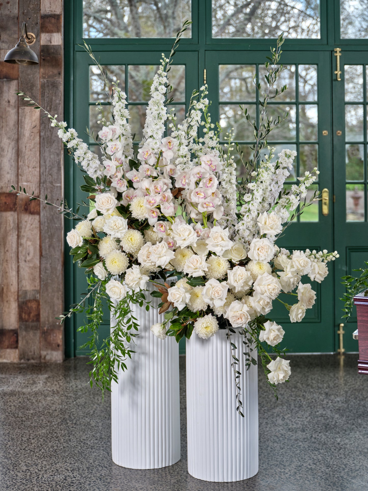 White Plinth Arrangement