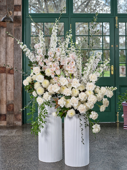 White Plinth Arrangement