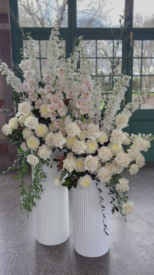 White Plinth Arrangement